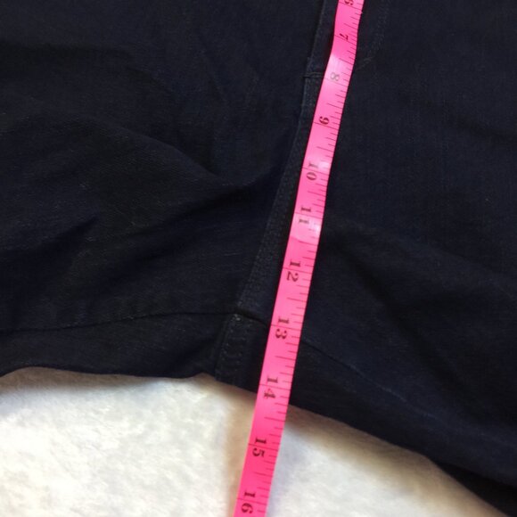New! Gloria Vanderbilt Amanda Capri Jeans Sz 16 Womans Dark Blue Mid Rise Belted - Picture 8 of 16